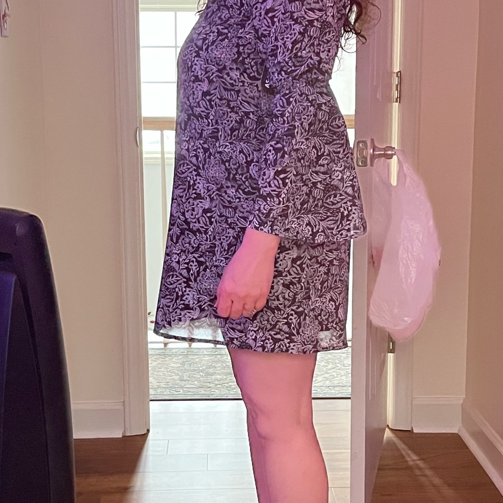 Chic Black and White Floral Dress